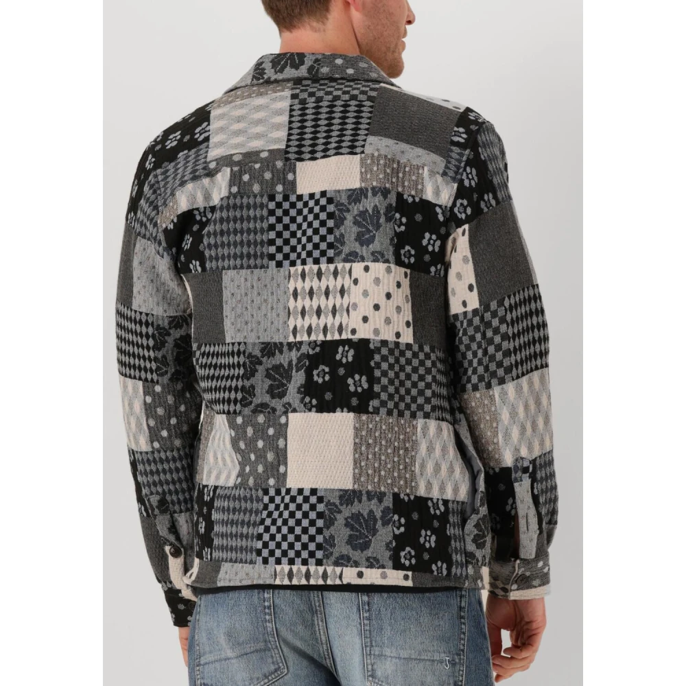 Anerkjendt Blauw Patchwork Overshirt voor Mannen Blue Heren