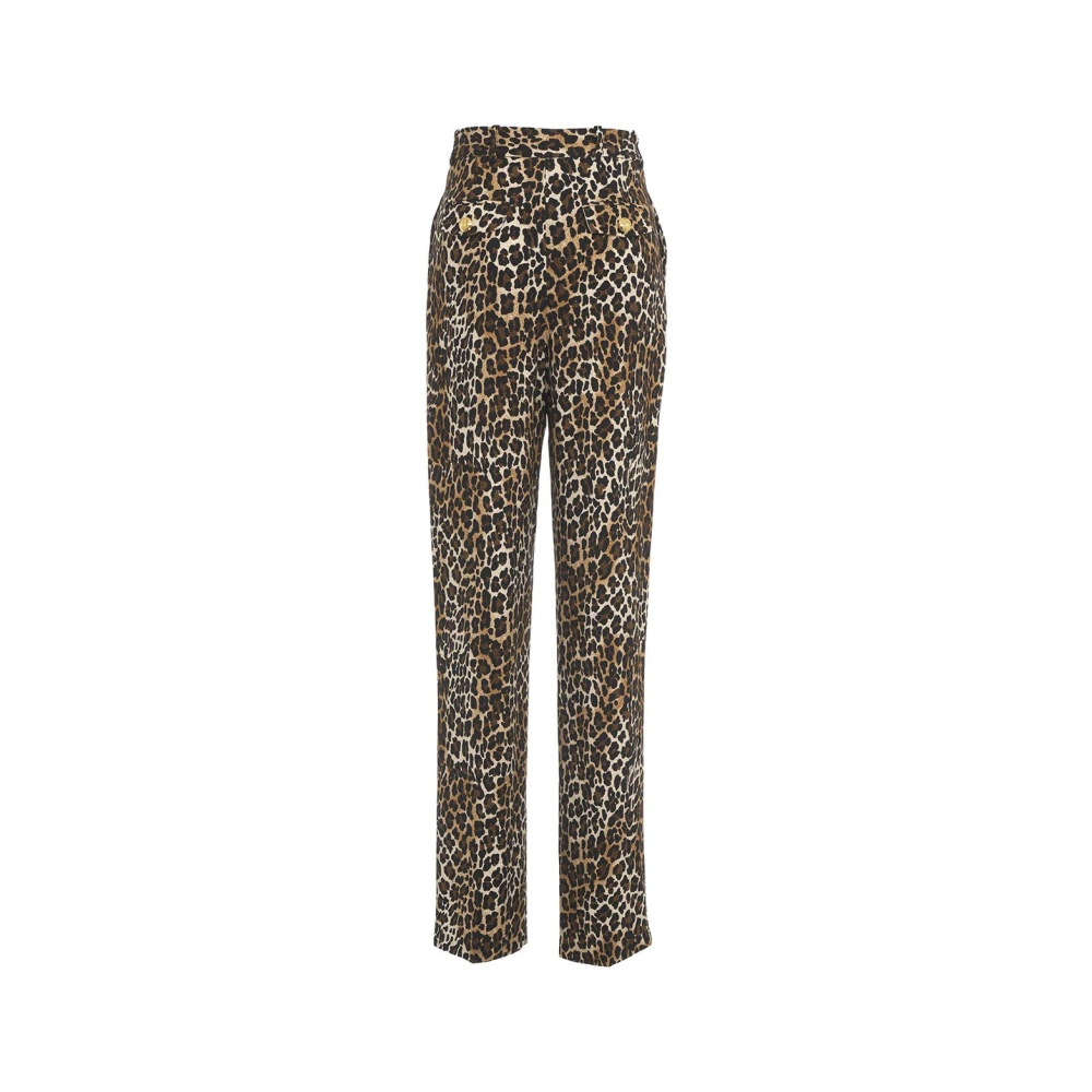 Elisabetta Franchi Bruine Broek Aw24 Brown Dames