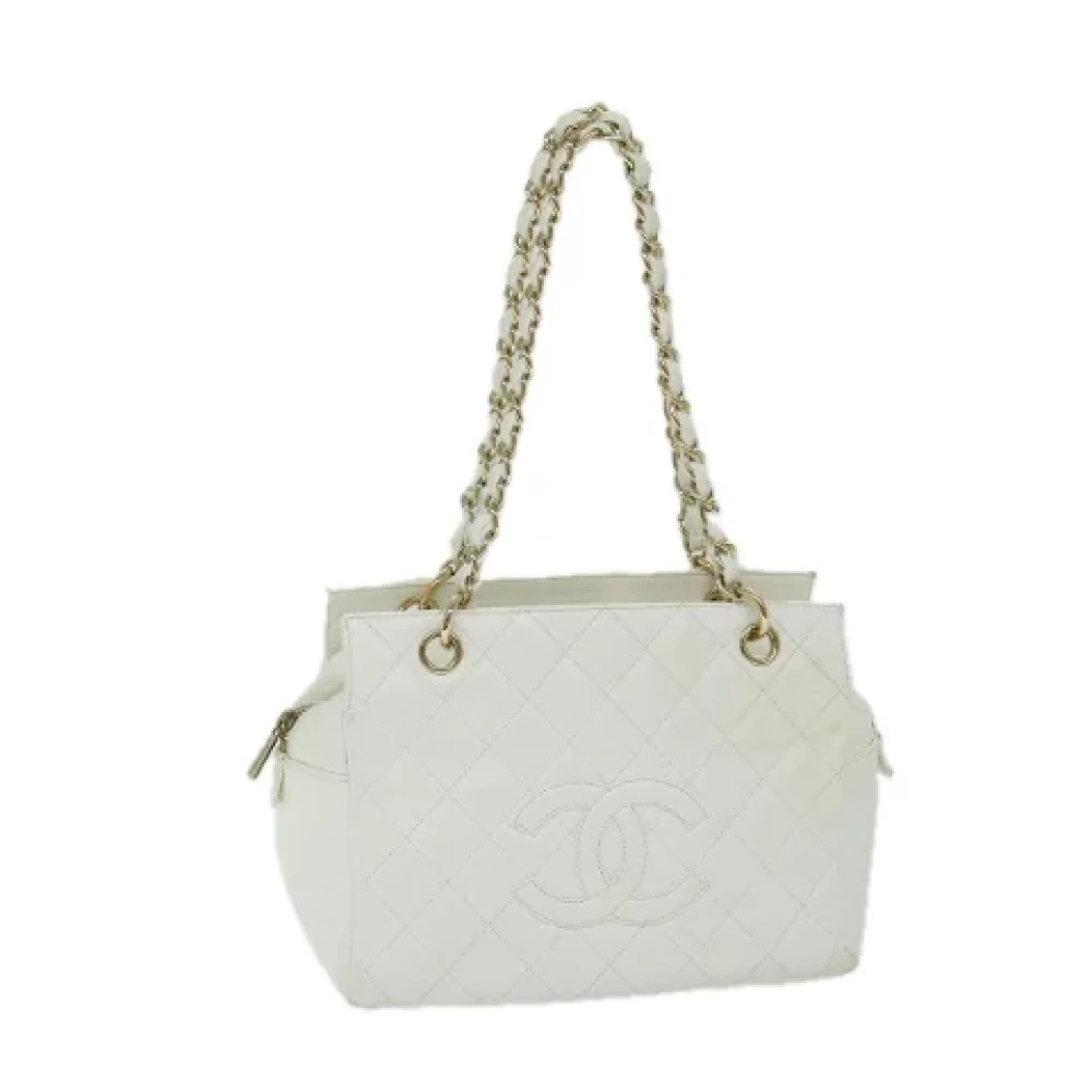 Chanel Vintage Pre-owned Leather chanel-bags White Dames
