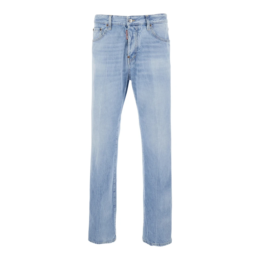 Dsquared2 Blue Straight Fit Jeans, Male, Xl, 642 Jeans