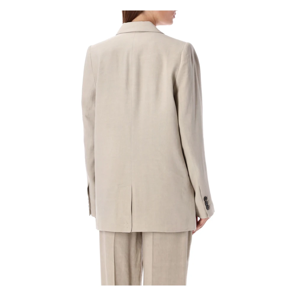 Anine Bing Beige Linnen Diana Blazer Beige Dames