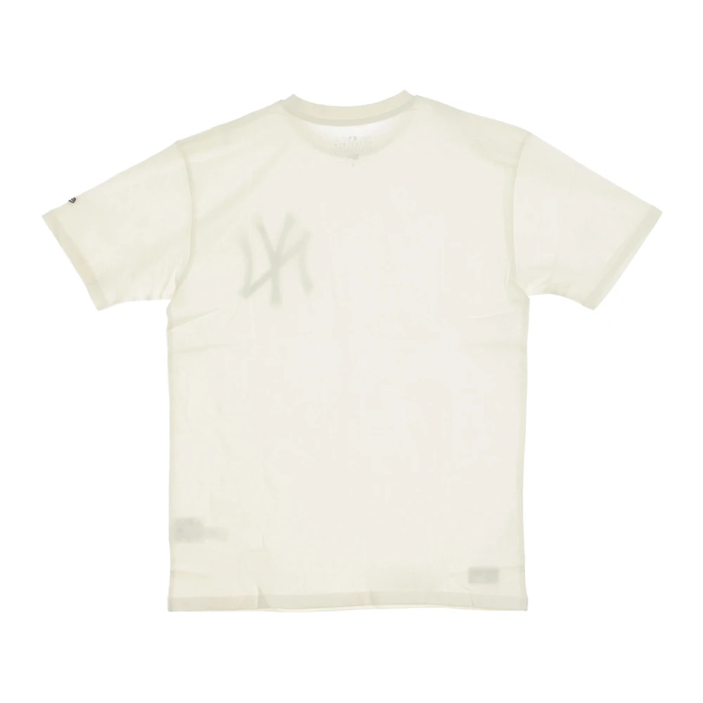 new era Groot Logo Oversized Tee in Off White Zwart Beige Heren