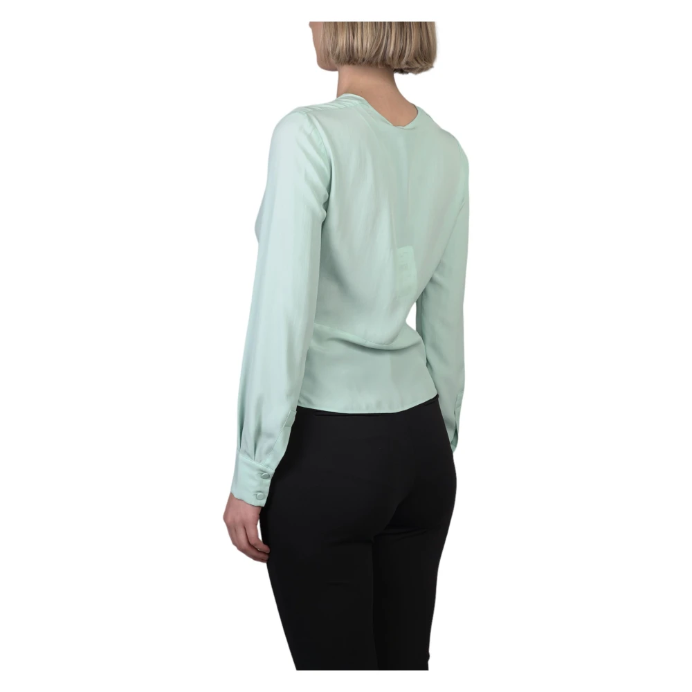 pinko Zijden blouse in E51Verde Green Dames