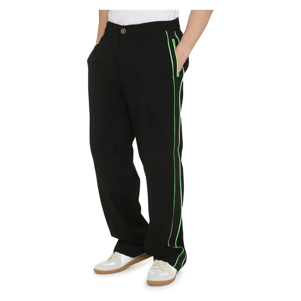 Versace Gestreepte trainingsbroek Black Heren