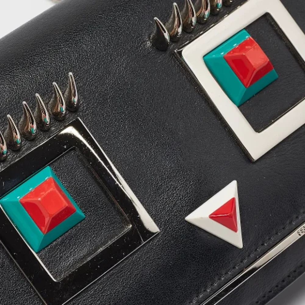 Fendi Vintage Pre-owned Leather wallets Black Dames