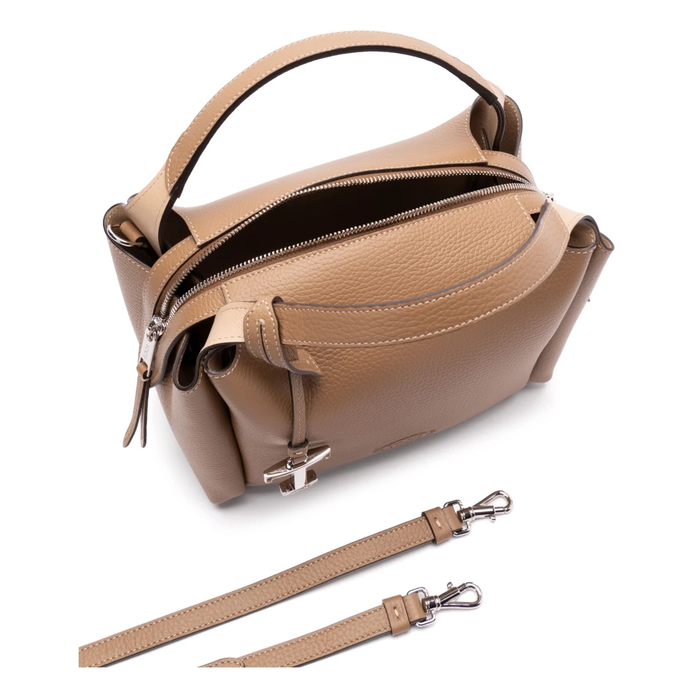 TOD'S Stijlvolle Leren Tas Brown Dames