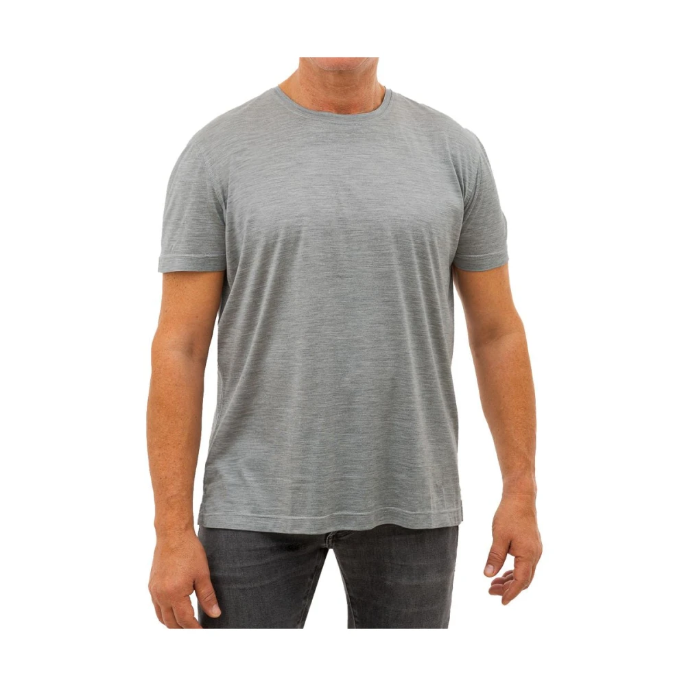 Corneliani Grijze Zijden T-shirt Gray Heren