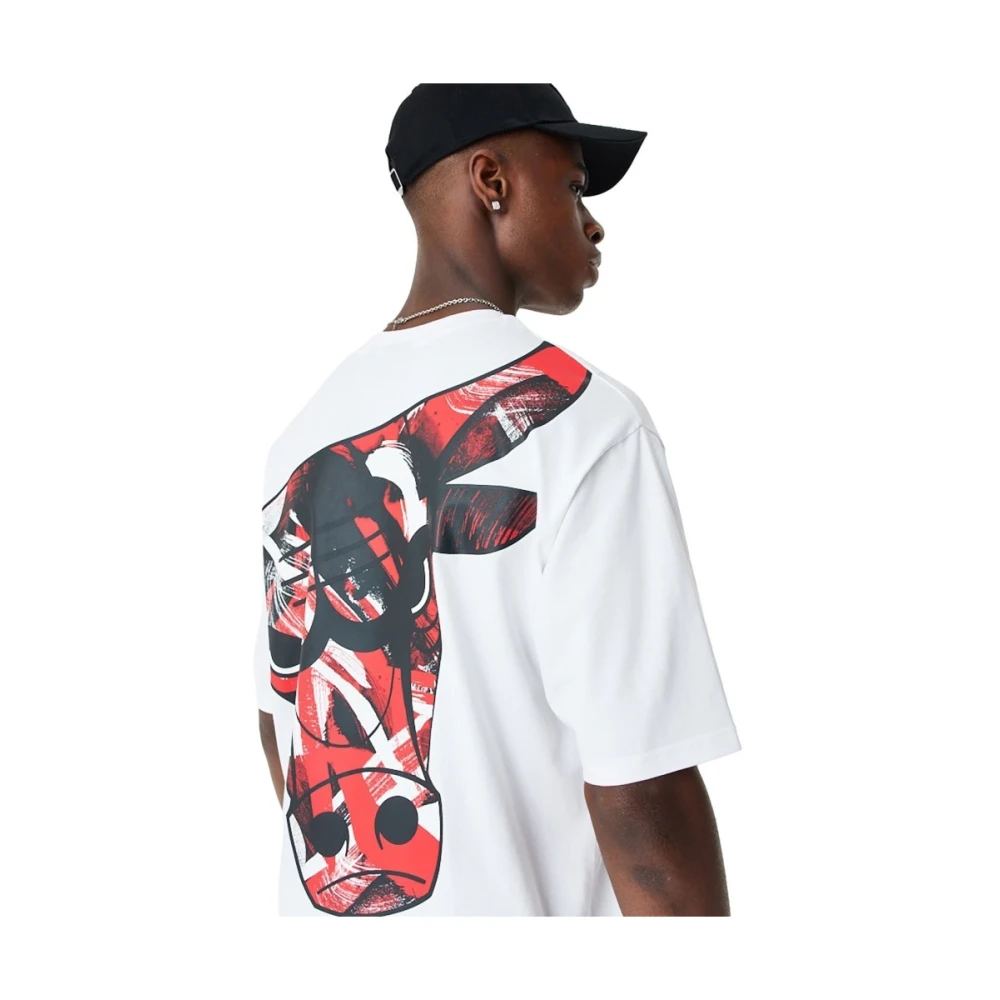 new era Witte Bulls NBA T-shirt White Heren