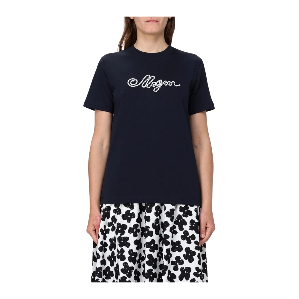 Msgm - Tops > T-Shirts - Blue - Msgm - Modalova