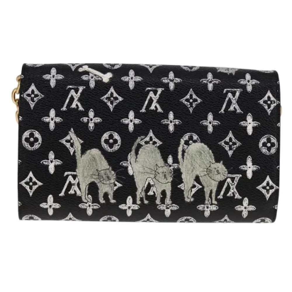 Louis Vuitton Vintage Pre-owned Canvas wallets Black Dames