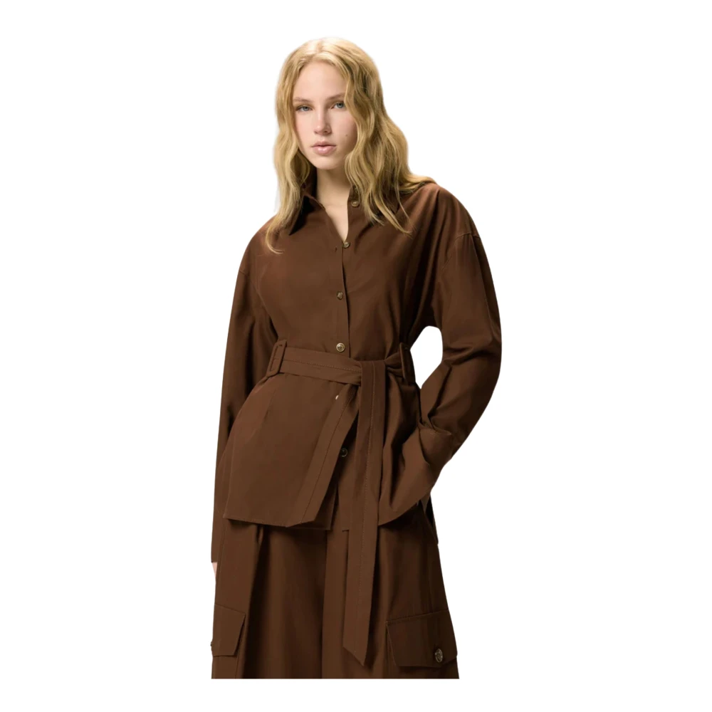 Pinko Brown Shirts, Female, S, Cheryl Overshirt