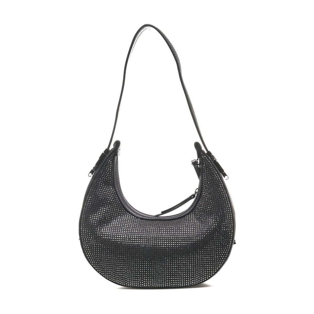 Liu Jo Strass Schoudertas met Logo Details Gray Dames