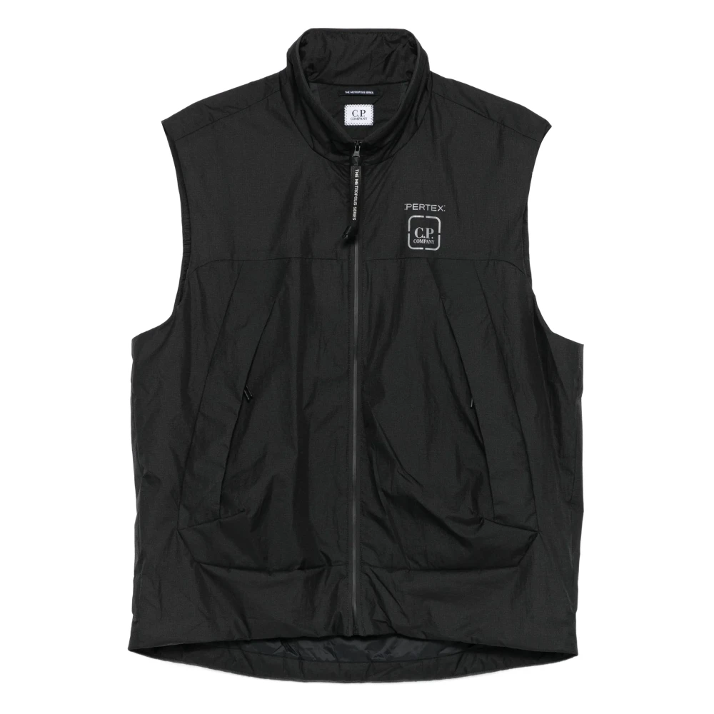 C.p. Company Men's Black Waistcoats, M, Pertex Vest For