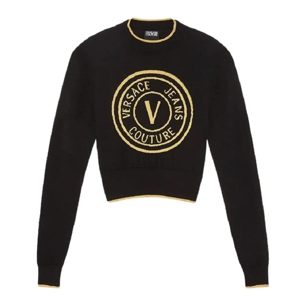 Versace Jeans Couture Zwarte Sweaters Black Dames