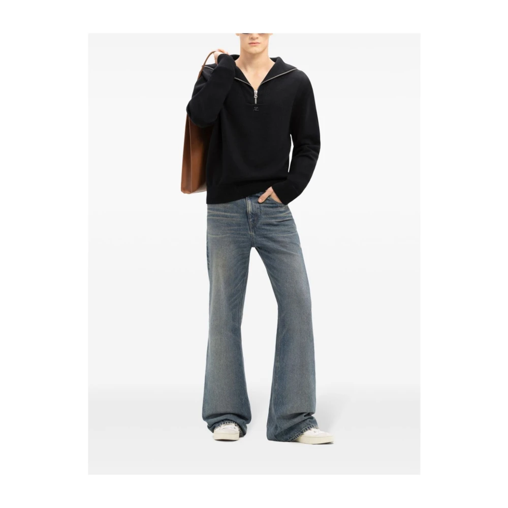 Courrèges Zwarte Sweatshirt Aw24 Damesmode Black Dames