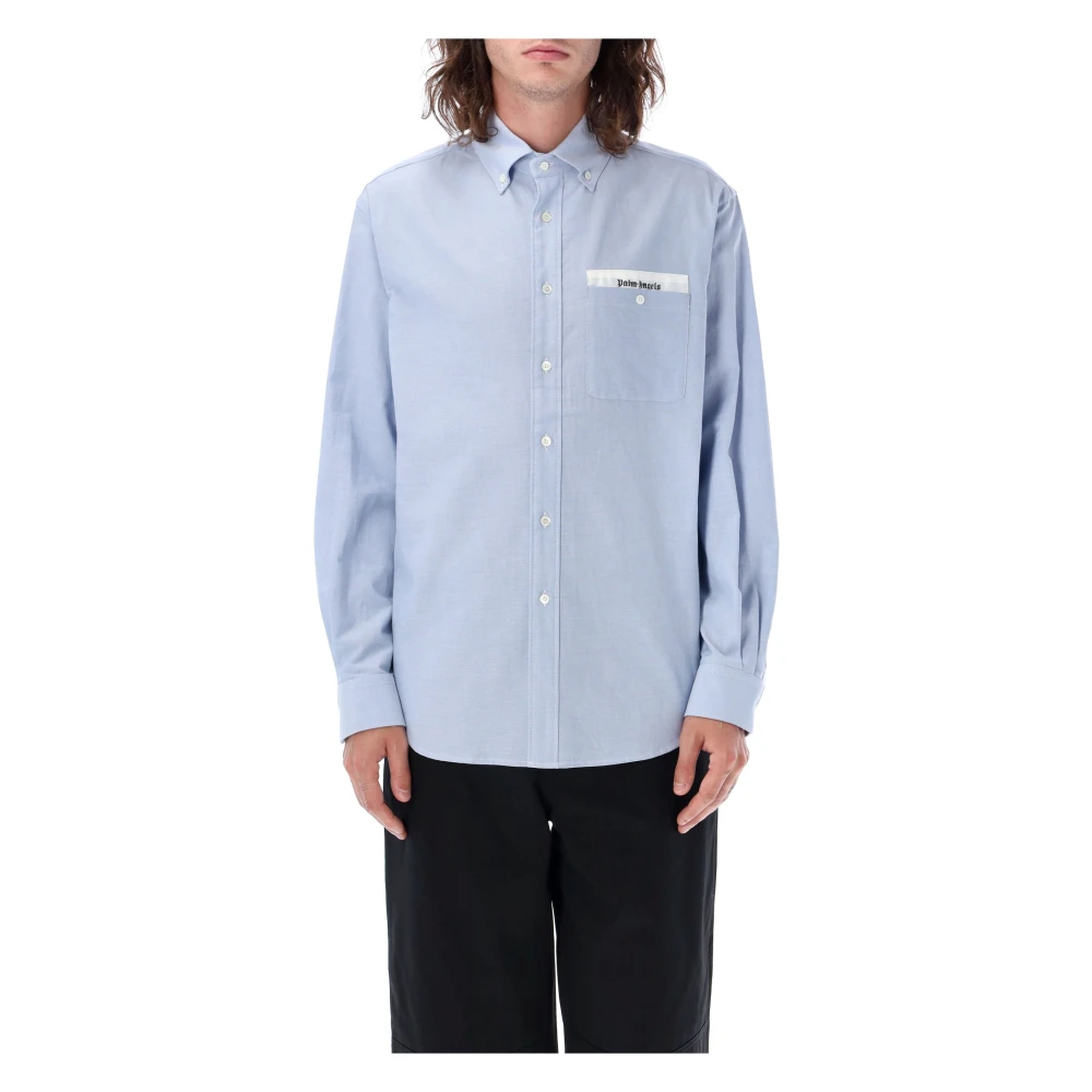 Palm Angels Sartorial Tape Casual Overhemd Blue Heren