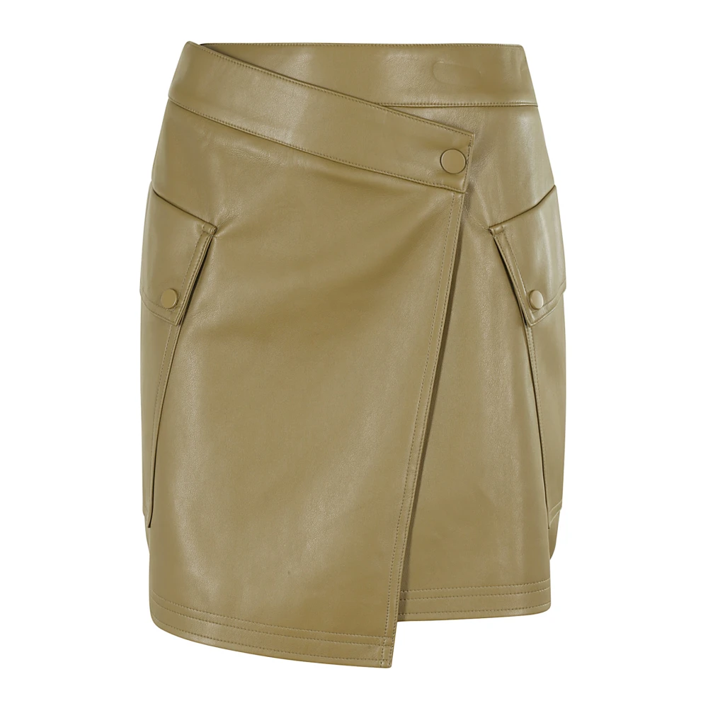 Essentiel Antwerp Faux Leren Minirok Green Dames