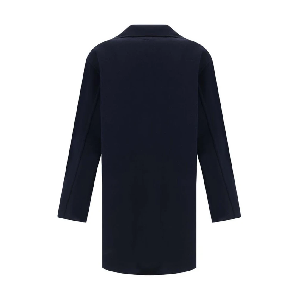 Kiton Klassieke Cashmere Jas met Voorknoop Blue Heren