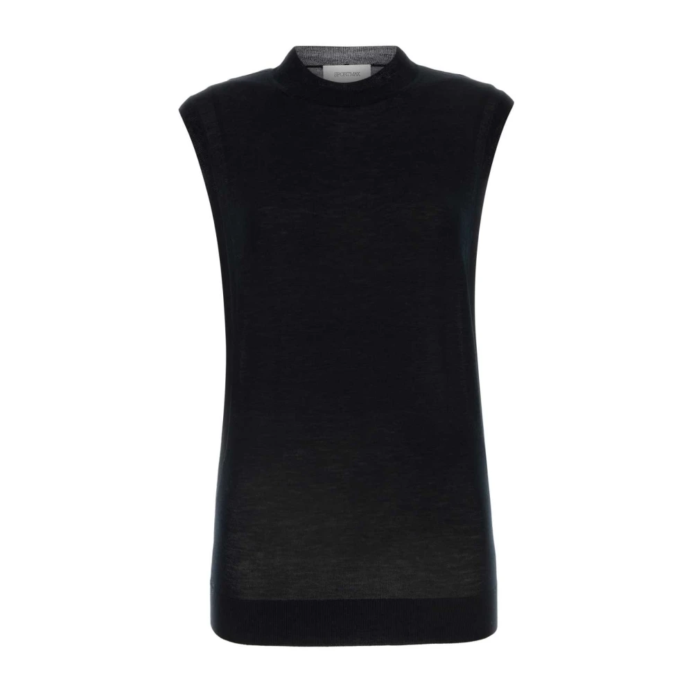 SPORTMAX Zwarte wollen blend Odissea top Black Dames