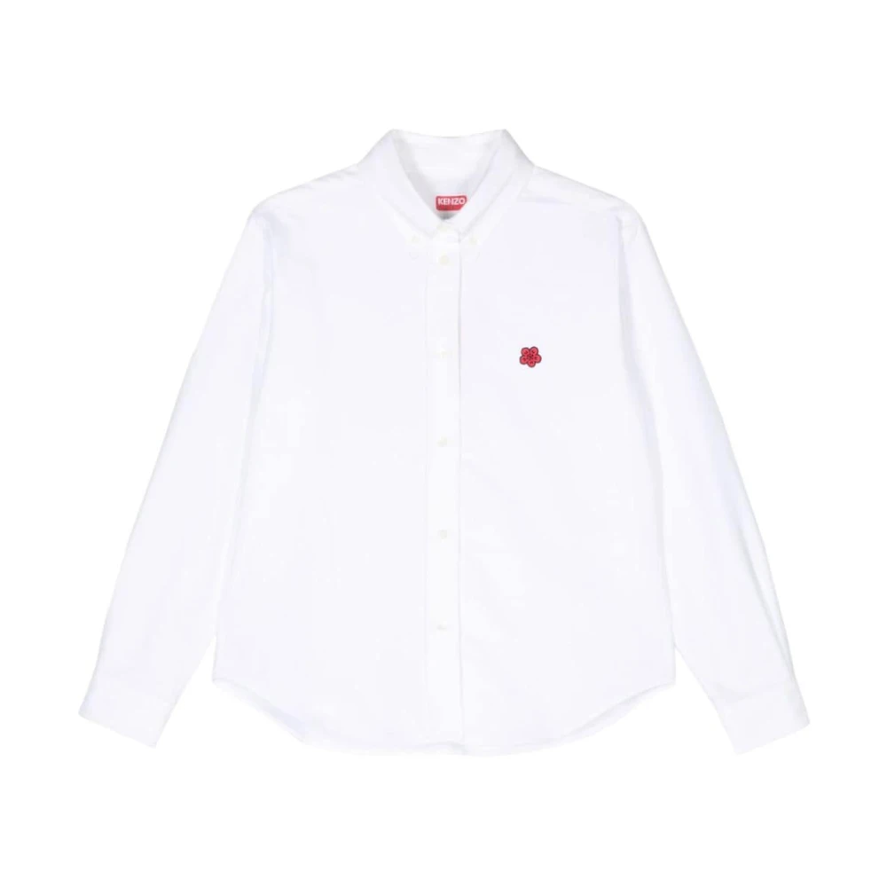 Kenzo Witte Geborduurde Logo Overhemd White Dames