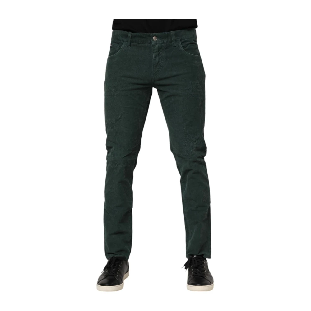 Dolce & Gabbana Uomo Verde Jeans, L, New,