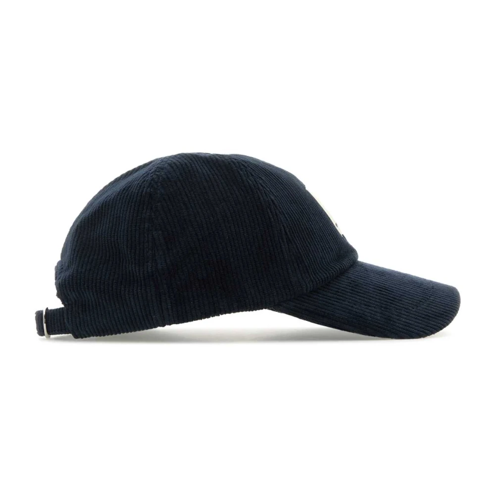 Emporio Armani Blauwe Corduroy Baseball Cap Blue Heren