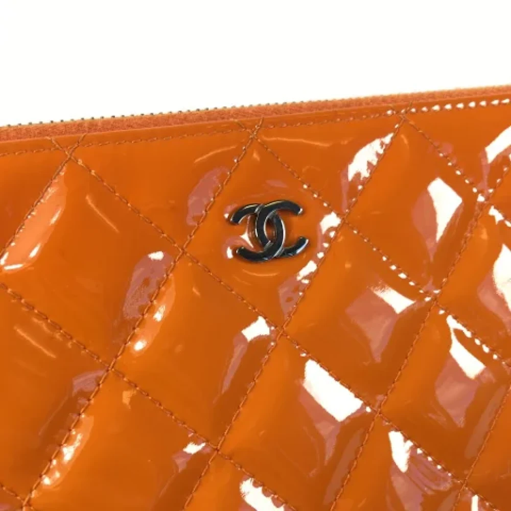 Chanel Vintage Pre-owned Leather wallets Orange Dames