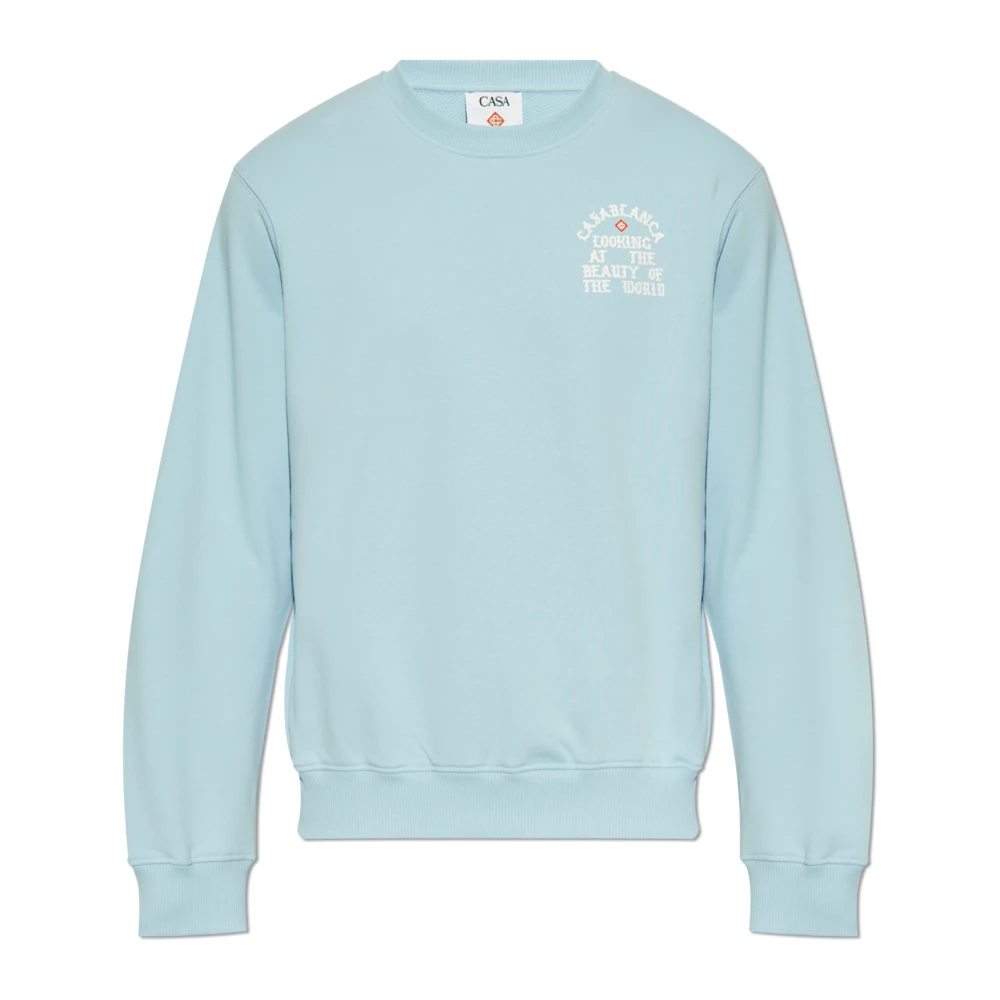 Casablanca Bedrukte sweatshirt Blue Heren