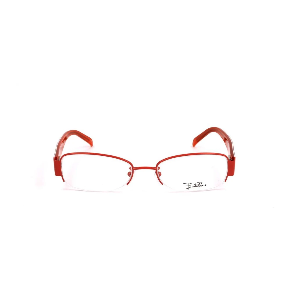 EMILIO PUCCI Oranje Metalen Frame Bril Vrouwen Orange Dames