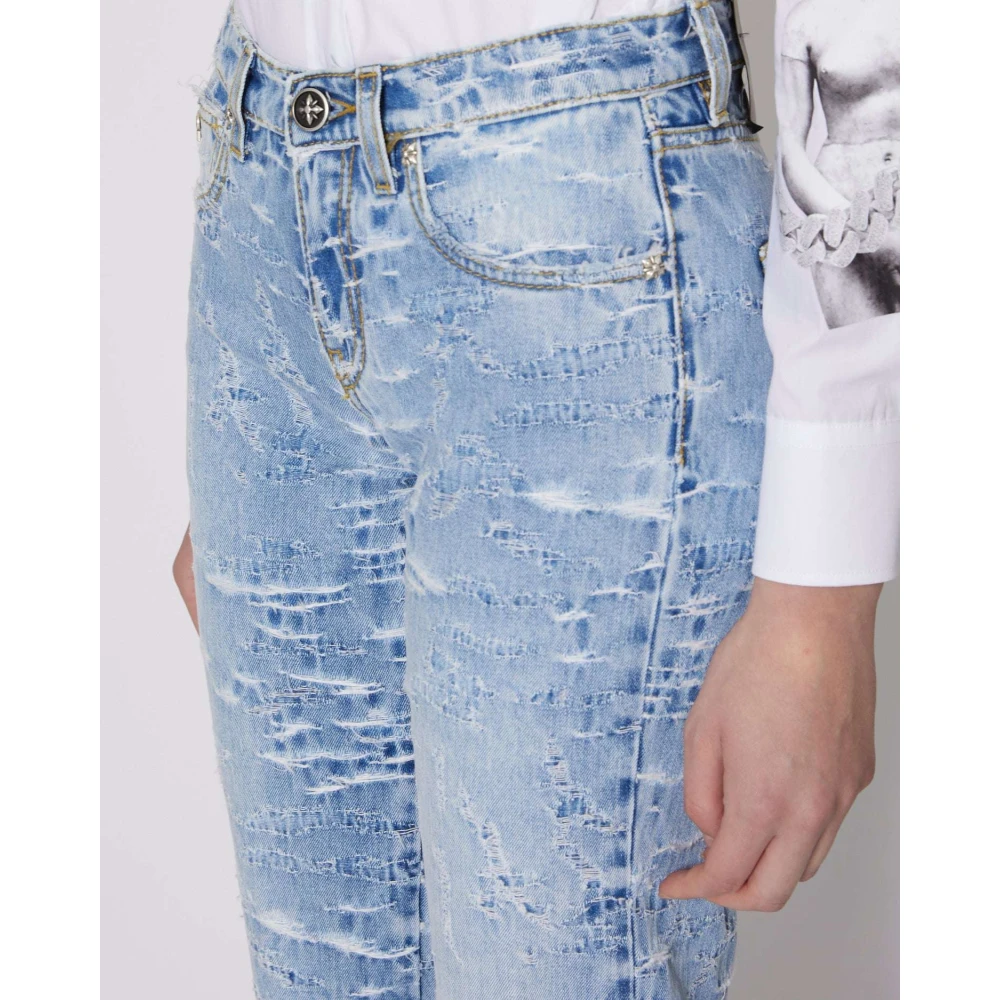 John Richmond Reguliere jeans met scheuren Blue Dames