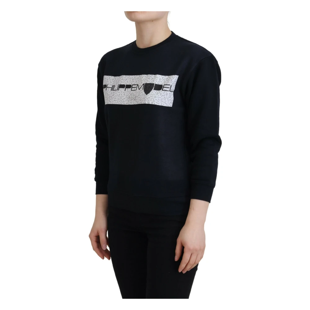 Philippe Model Zwarte Katoenen Bedrukte Trui Black Dames
