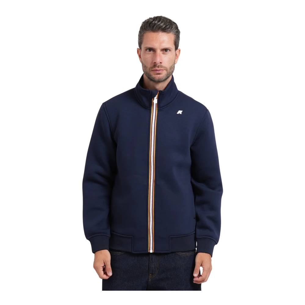 K-Way Uomo Blu Felpe, M, New,