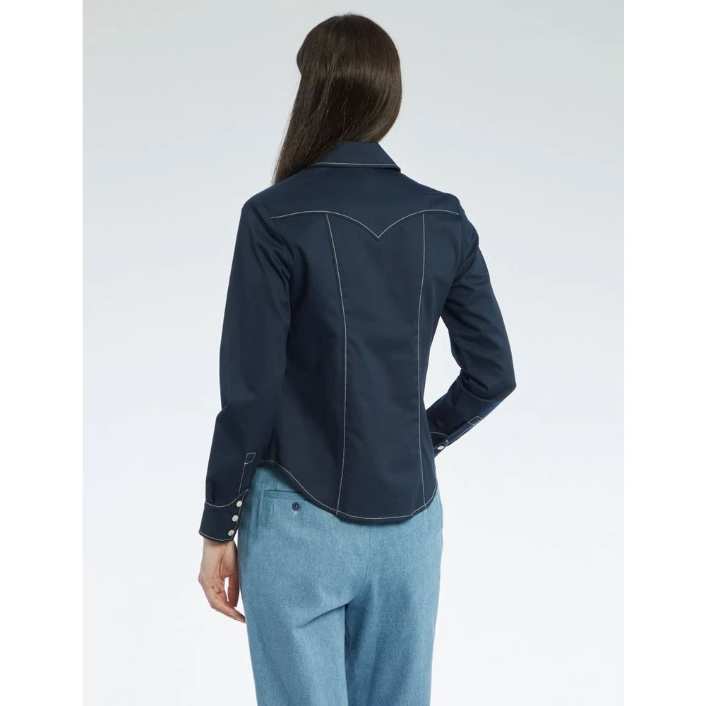 Ines De La Fressange Paris Myrna navy blue shirt Blue Dames