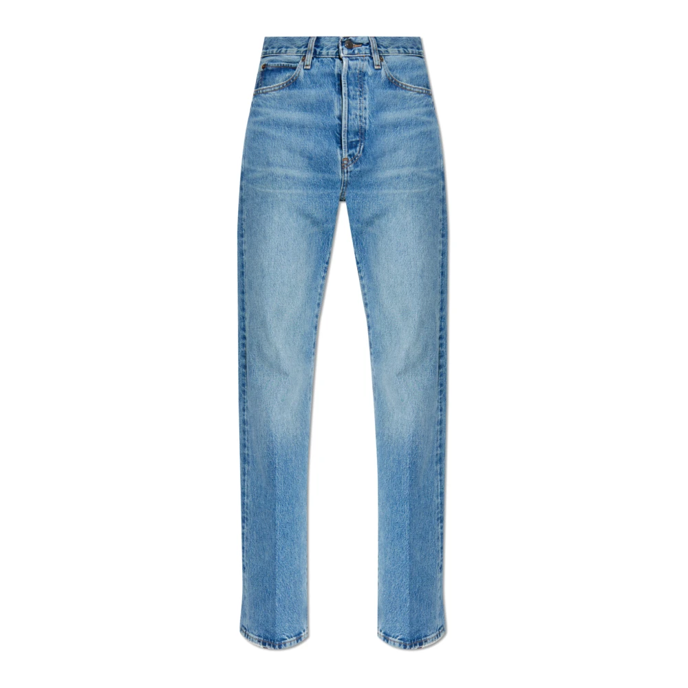 Frame Women's Blue Vintage-Effect Jeans - Straight Fit Jeans - W26 - Jeans