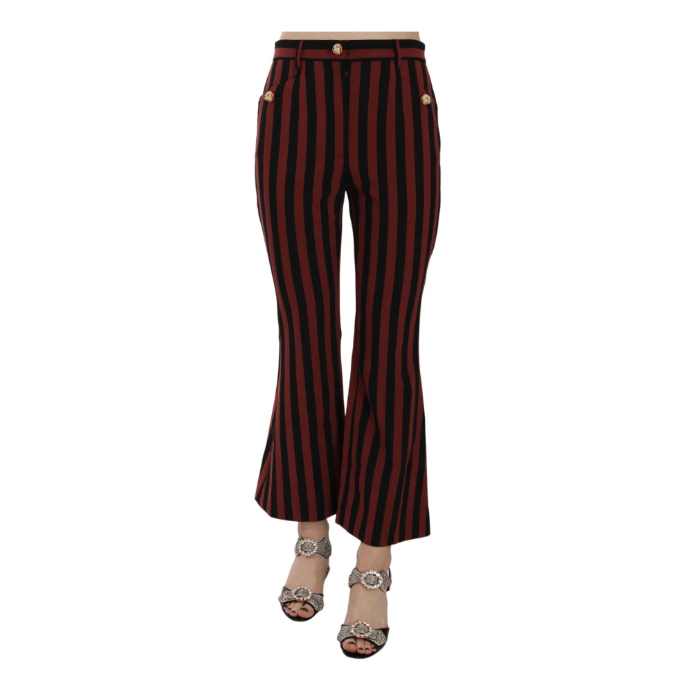 Dolce & Gabbana Wijde Broek met Opvallende Streep Multicolor Dames
