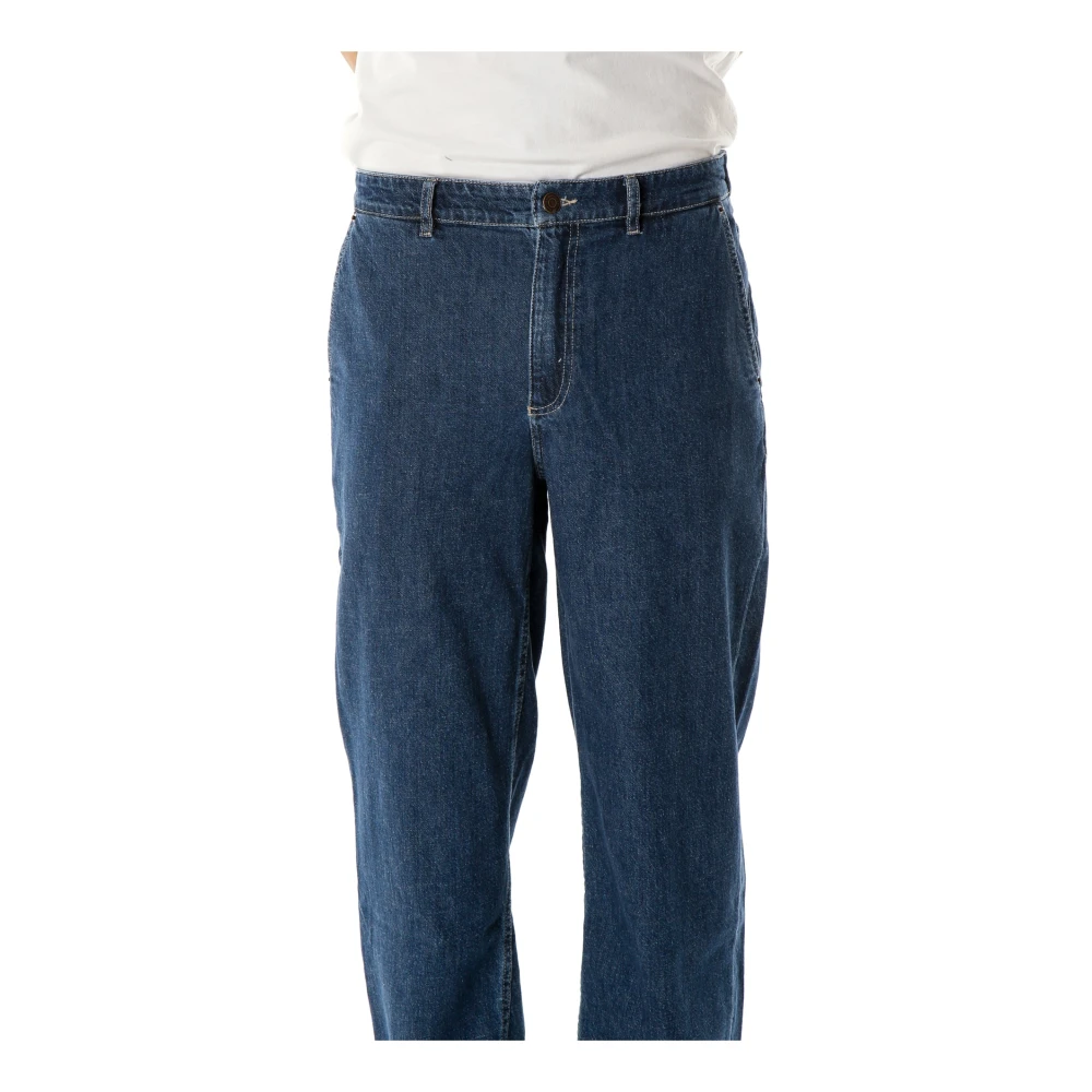 American vintage Worker Pants met relaxed fit Blue Heren
