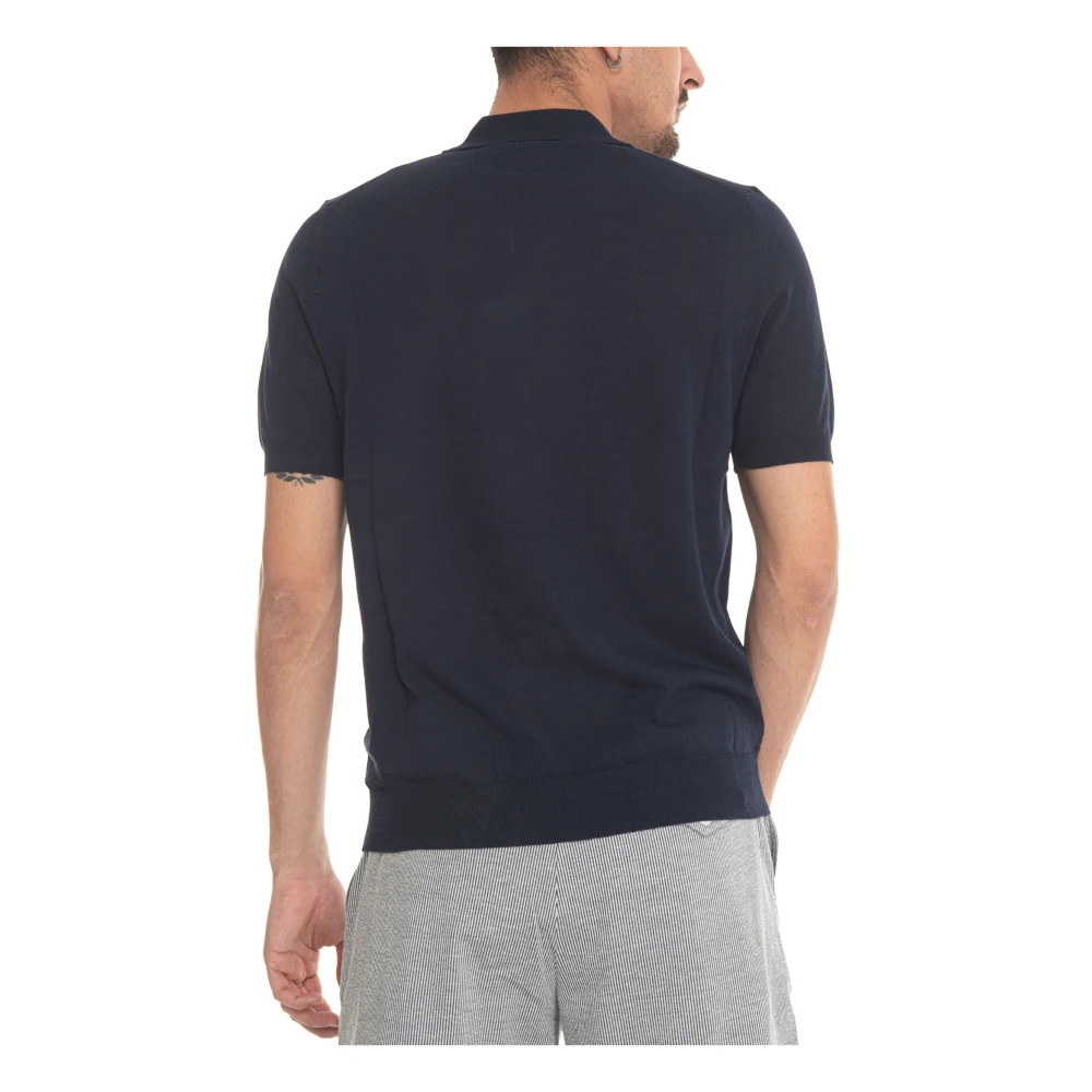 Hindustrie Lichtgewicht Katoenen Poloshirt Blue Heren