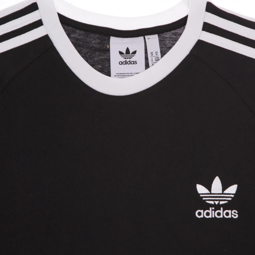 Adidas 3 Stripes Tee Zwart Streetwear Black Heren