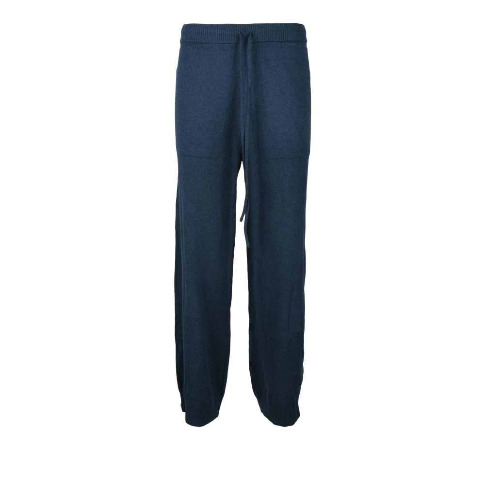 Semicouture Katoenmix Modieuze Broek Blue Dames