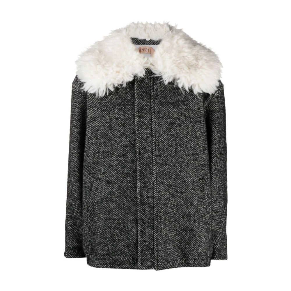 N21 Stijlvol Wit Zwart Jack Gray Dames