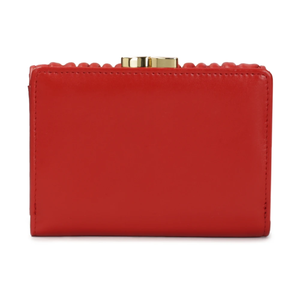 Kazar Kleine leren portemonnee in rode kleur Red Dames