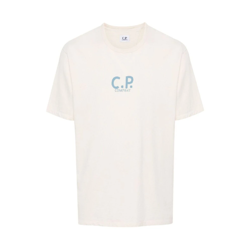 C.P. Company Beige T-shirt met Logo Print Beige Heren
