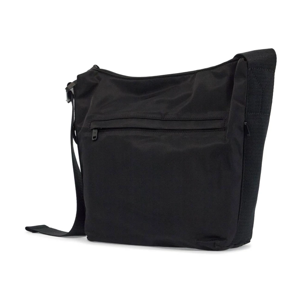 Y-3 Zwarte Polyester Sacoche met Verstelbare Band Black Heren