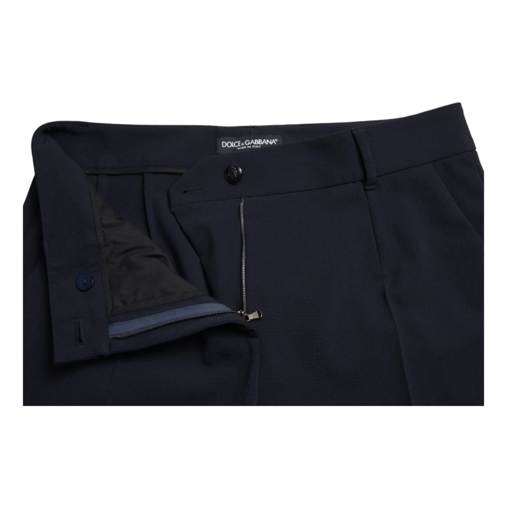Dolce & Gabbana Elegante Taps Toelopende Broek in Blauw Blue Dames