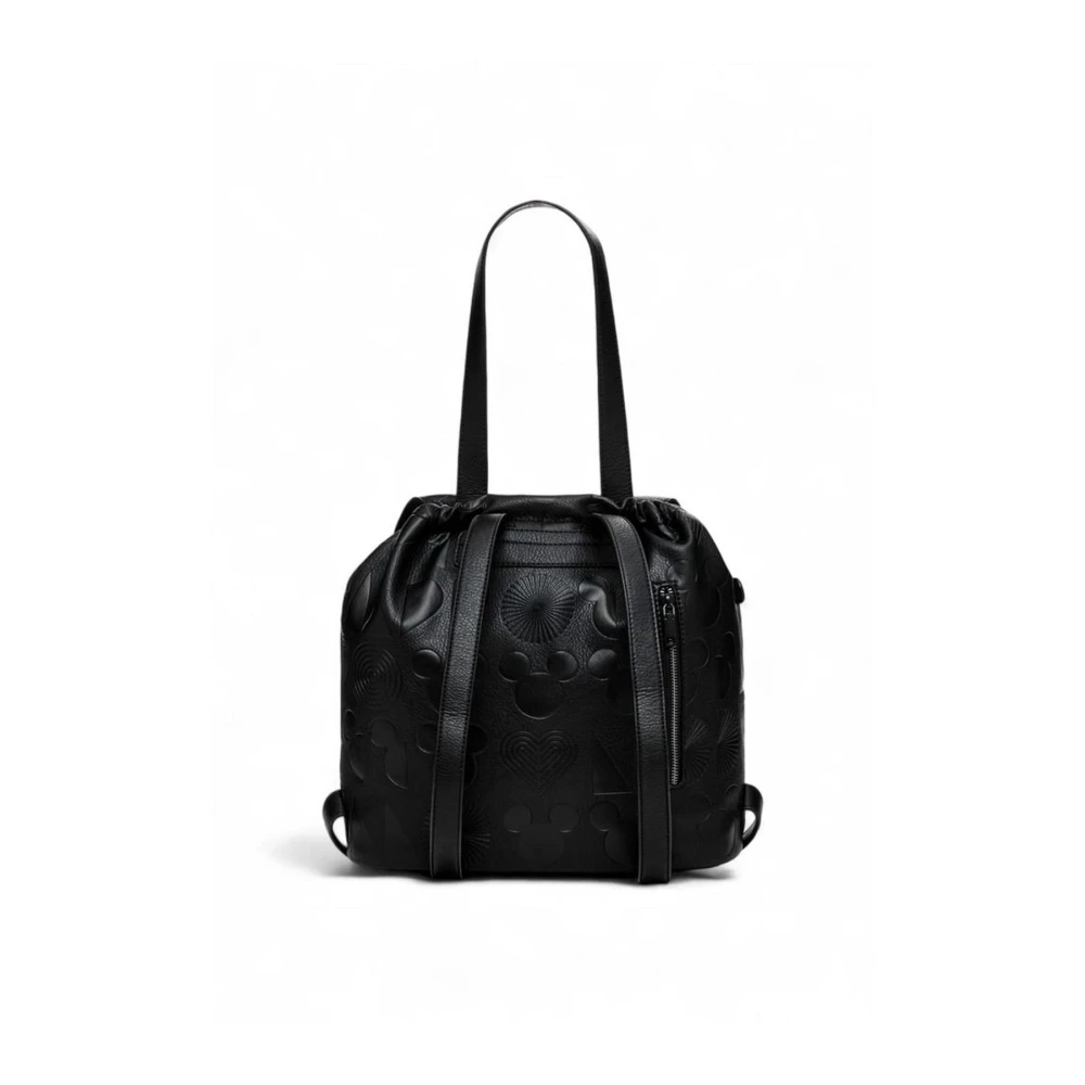 Desigual Moderne Zwarte Polyurethaan Rugzak Black Dames
