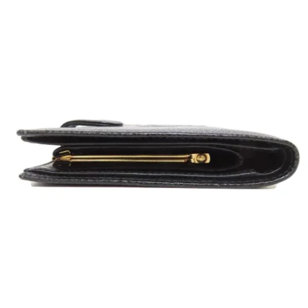 Chanel Vintage Pre-owned Leather wallets Black Dames