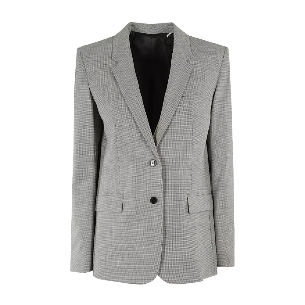 Isabel marant Grijze Wollen Single-Breasted Blazer Gray Dames