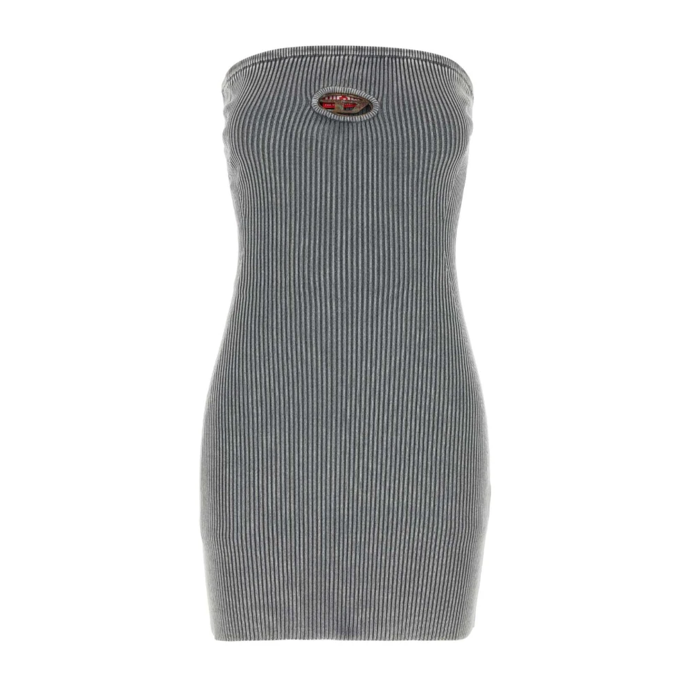 Diesel Stretch katoenen blend mini-jurk Gray Dames