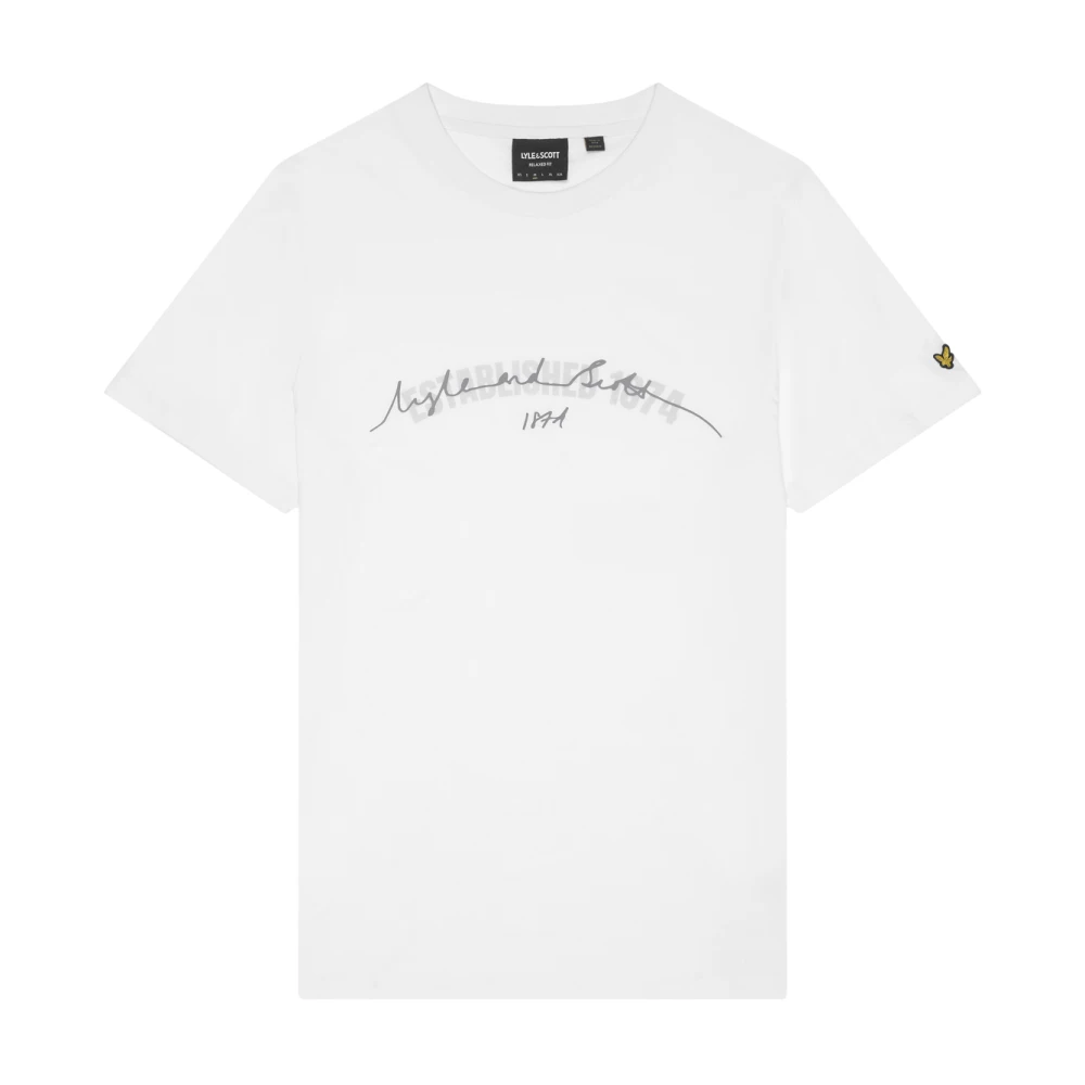 Lyle & Scott SS T-shirts Opgericht 1874 Grafisch T-shirt White Heren