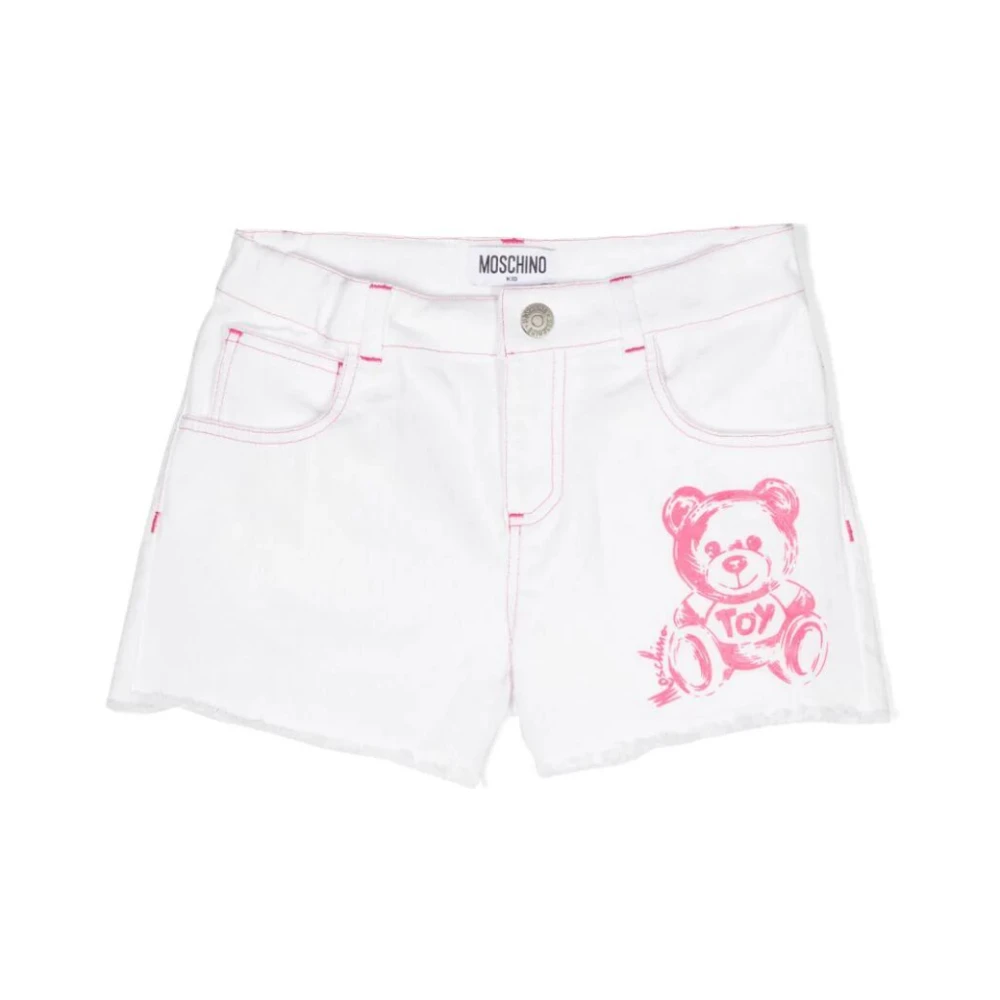 Moschino Optiskt Vita Shorts White, Flicka